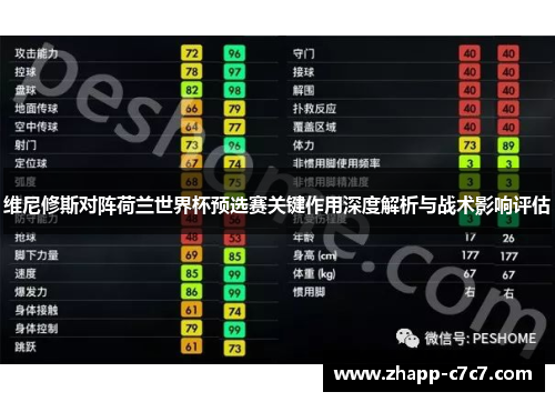 维尼修斯对阵荷兰世界杯预选赛关键作用深度解析与战术影响评估